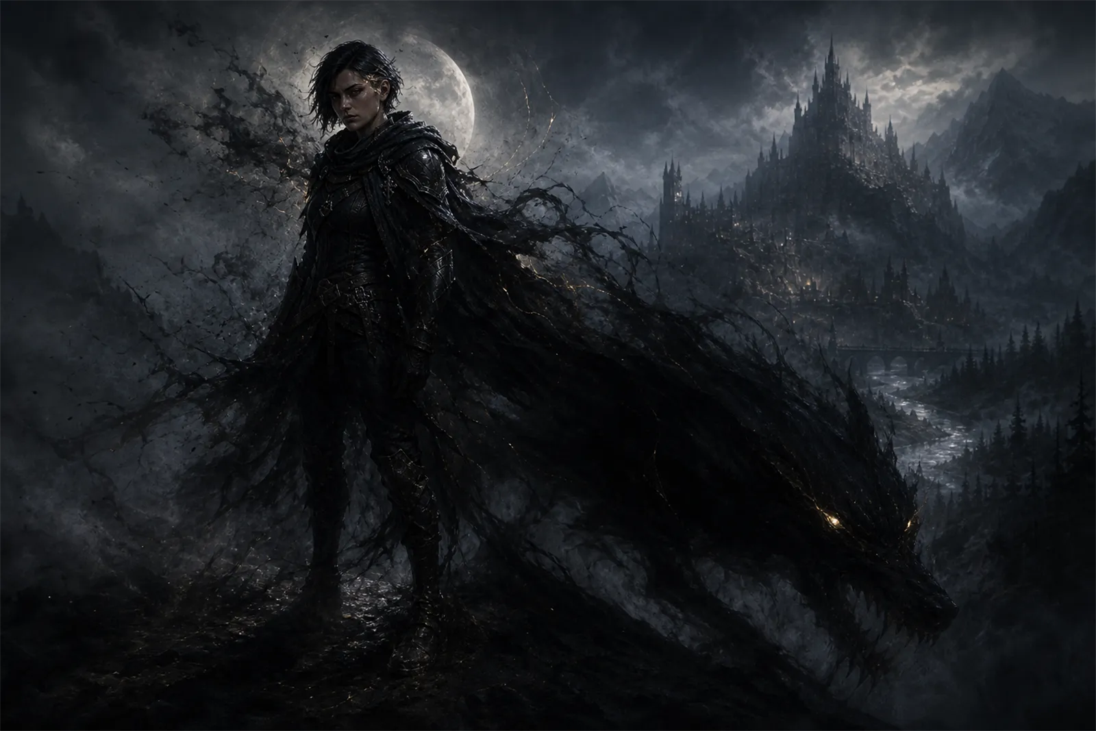 Concept art of the Beastblood curse taking hold