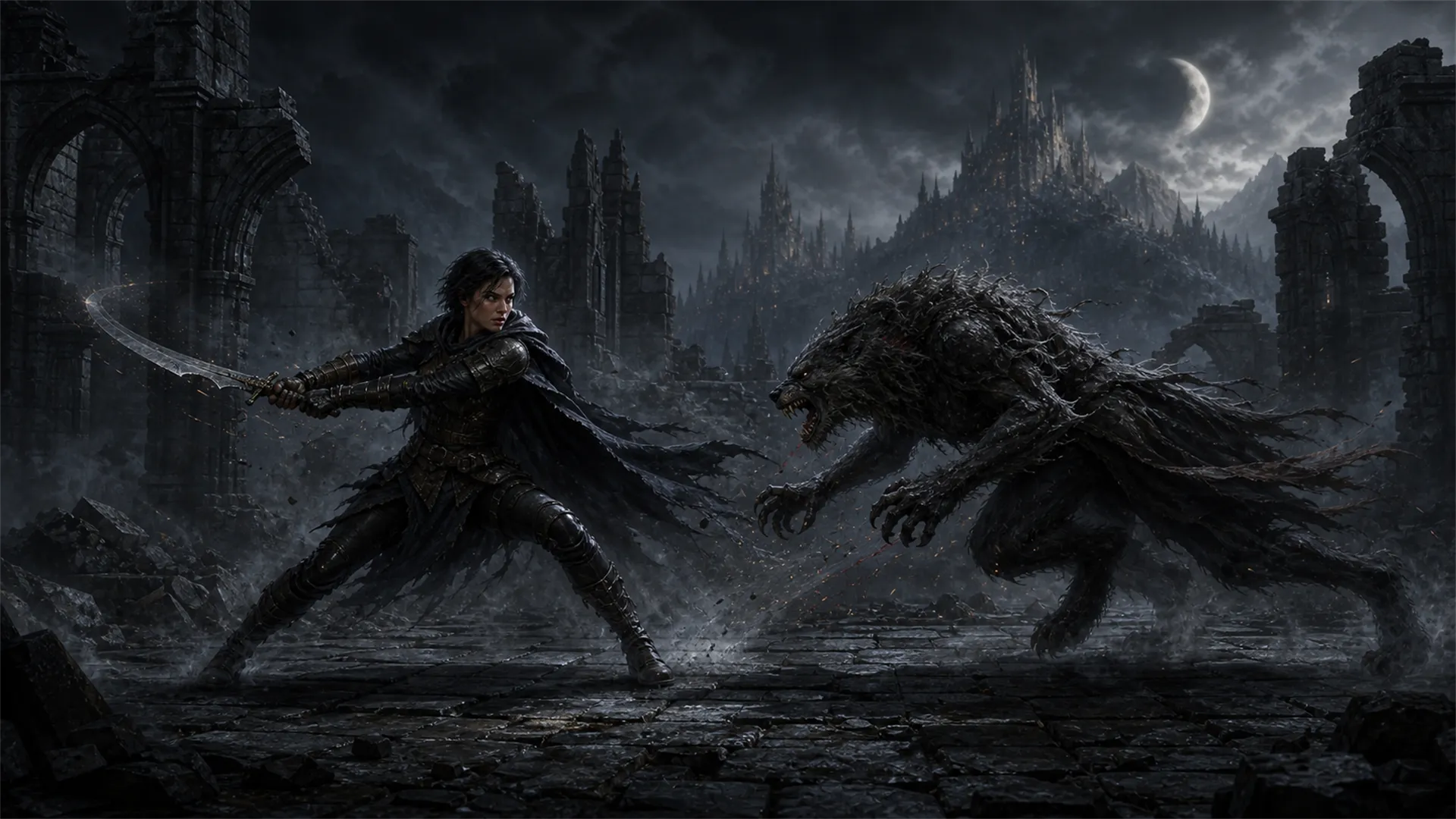Concept art of combat in Wanebound